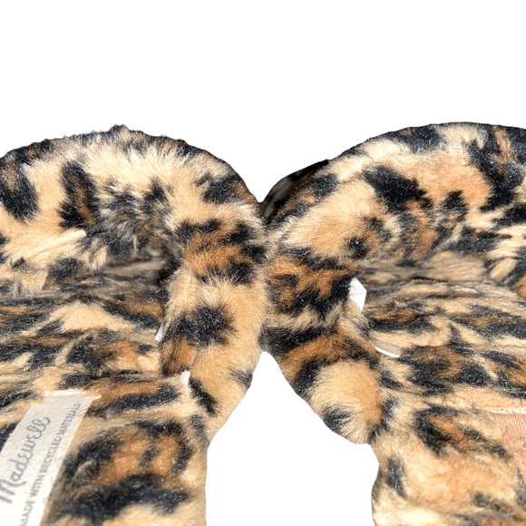MADEWELL Quilted Scuff Leopard Cheetah Slip On MB847 Lounge Slippers Size 7 - Picture 9 of 13